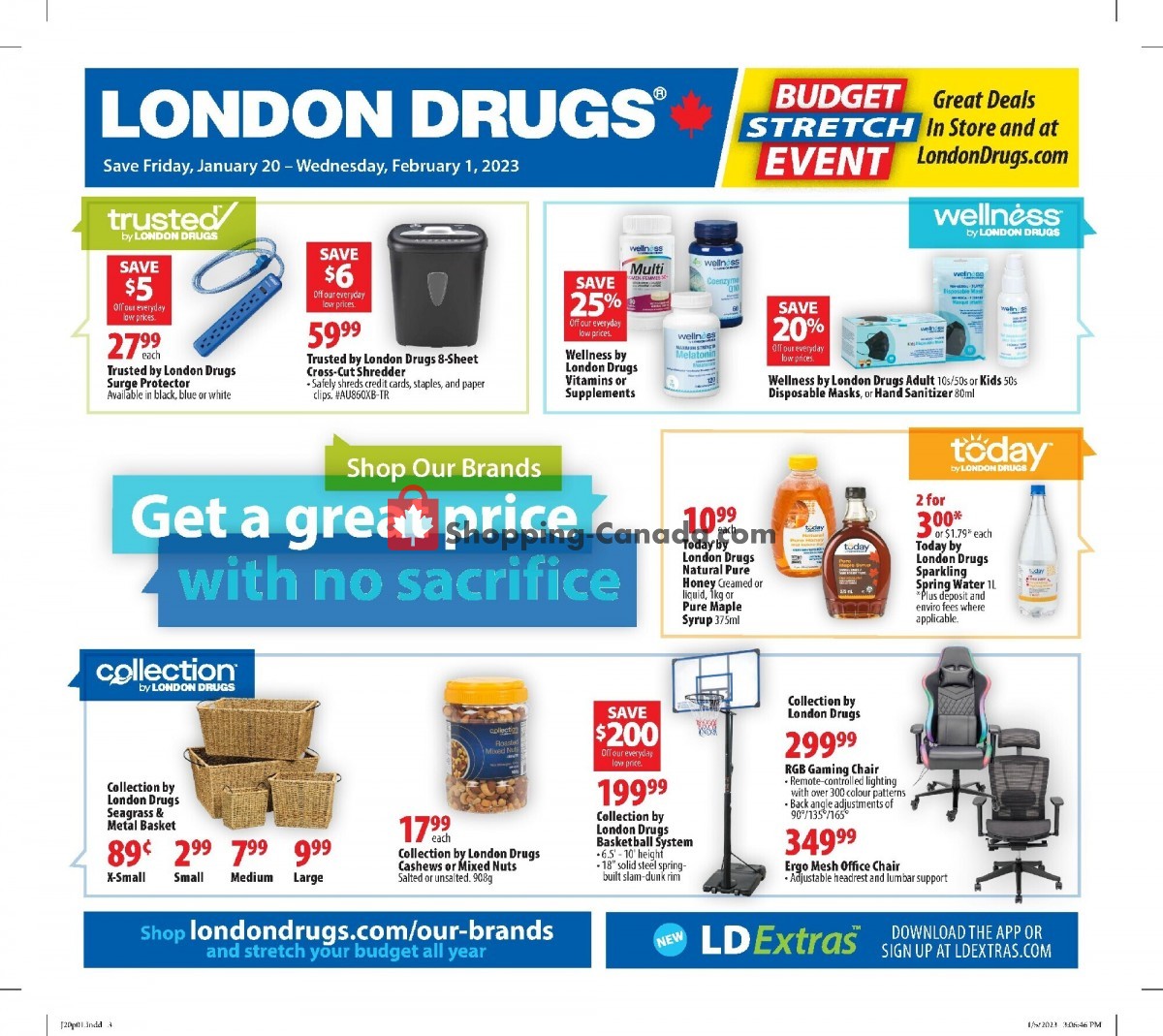London Drugs flyer from Friday January 20, 2023 to Wednesday February 1, 2023 - page 1