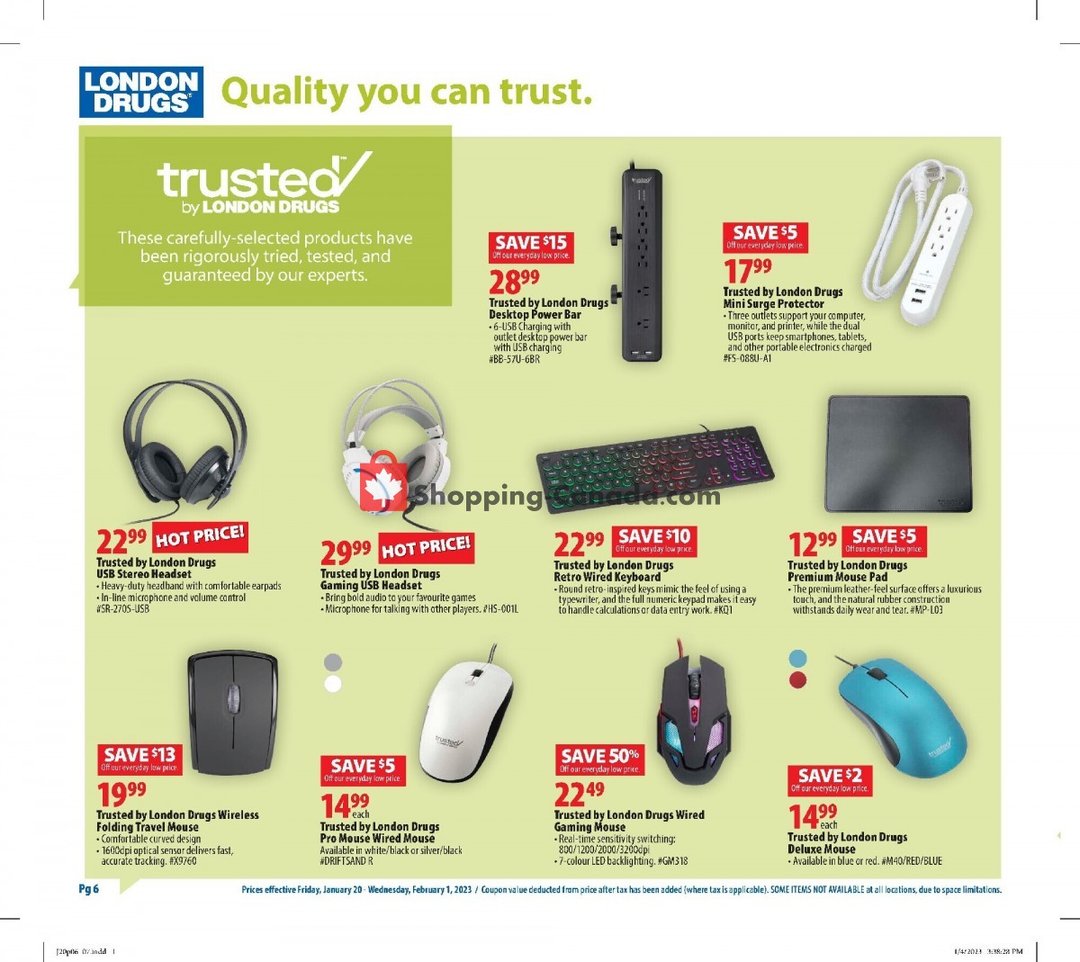 London Drugs flyer from Friday January 20, 2023 to Wednesday February 1, 2023 - page 6
