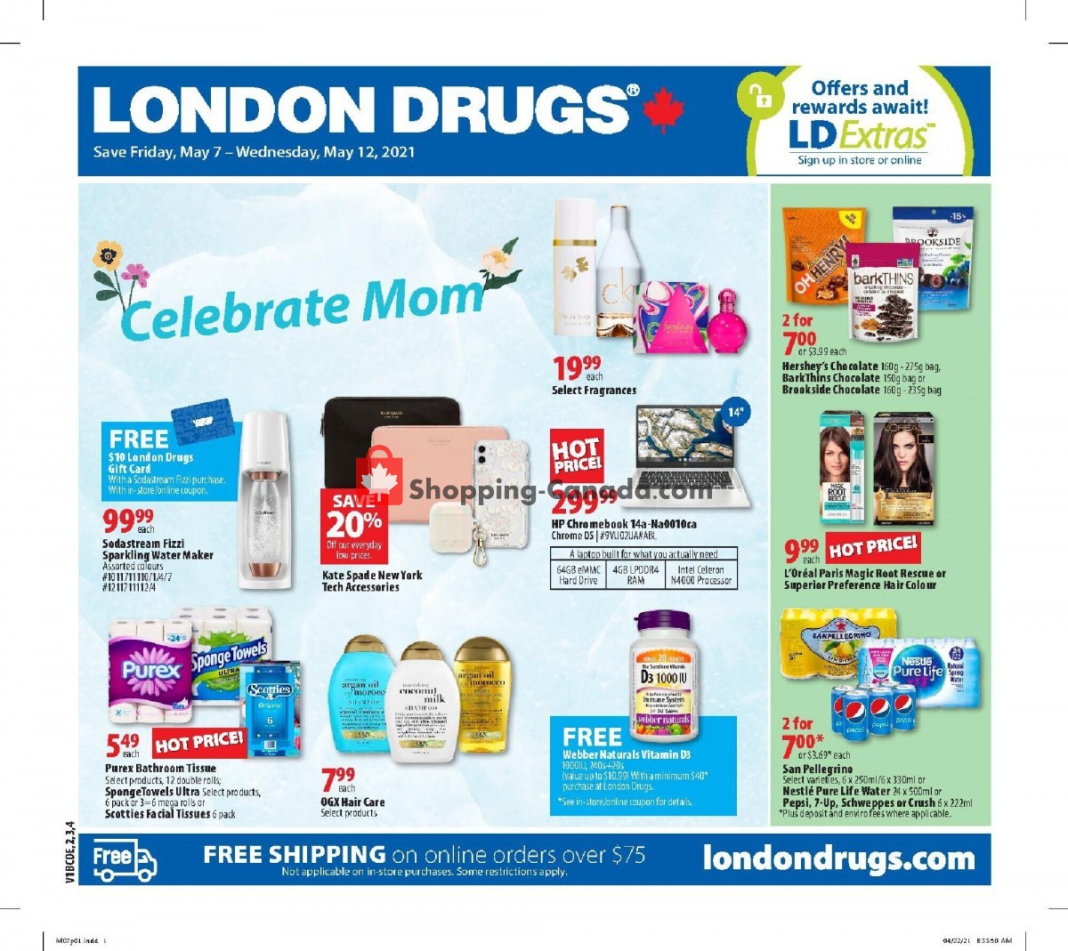 London Drugs flyer from Friday May 7, 2021 to Wednesday May 12, 2021 - page 1