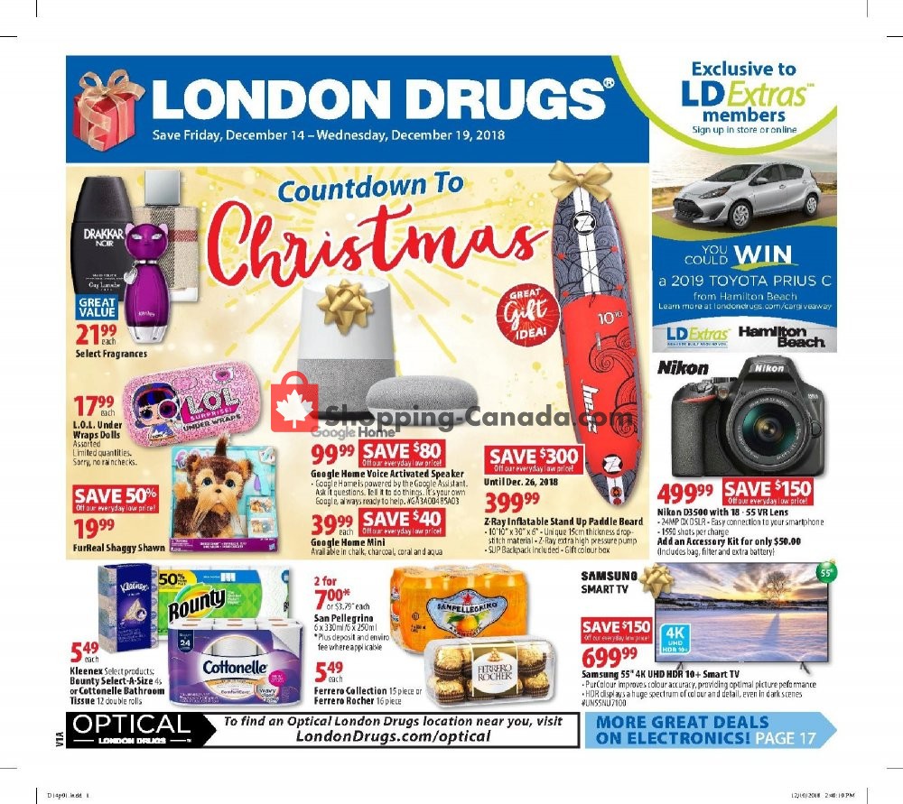 London Drugs Canada, flyer (Countdown to christmas) December 14