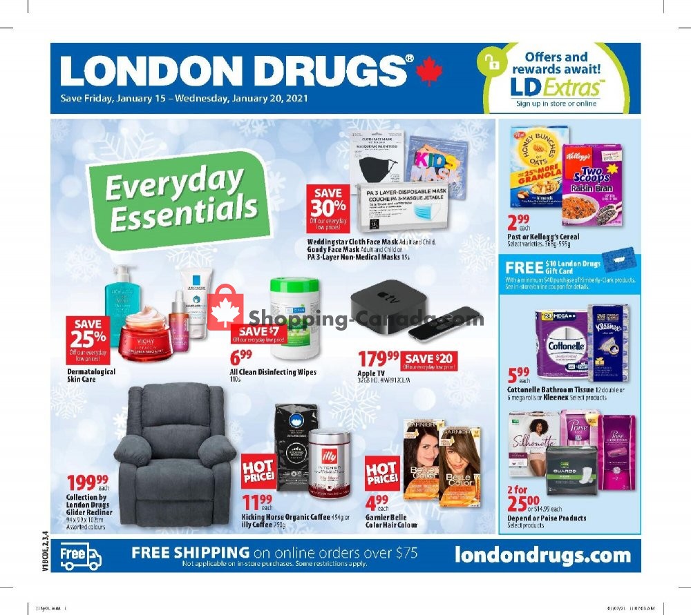 London Drugs flyer from Friday January 15, 2021 to Wednesday January 20, 2021 - page 1
