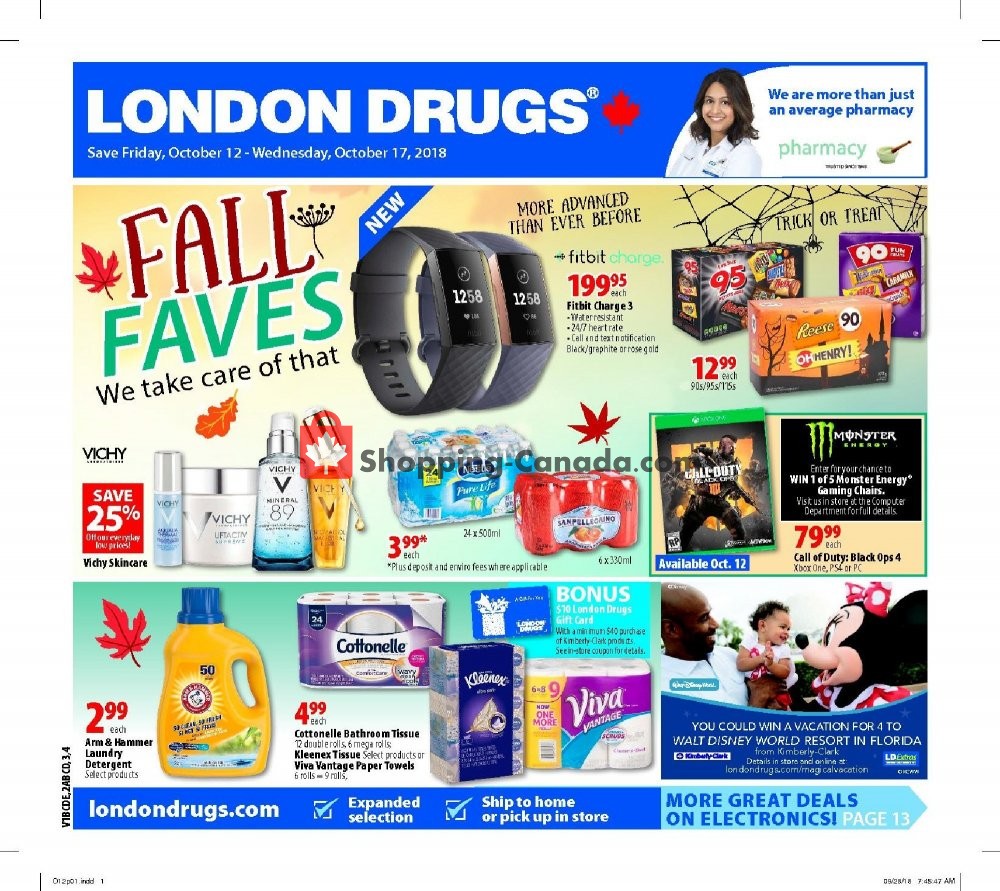 London Drugs Canada, flyer (Fall Faves) October 12 October 17