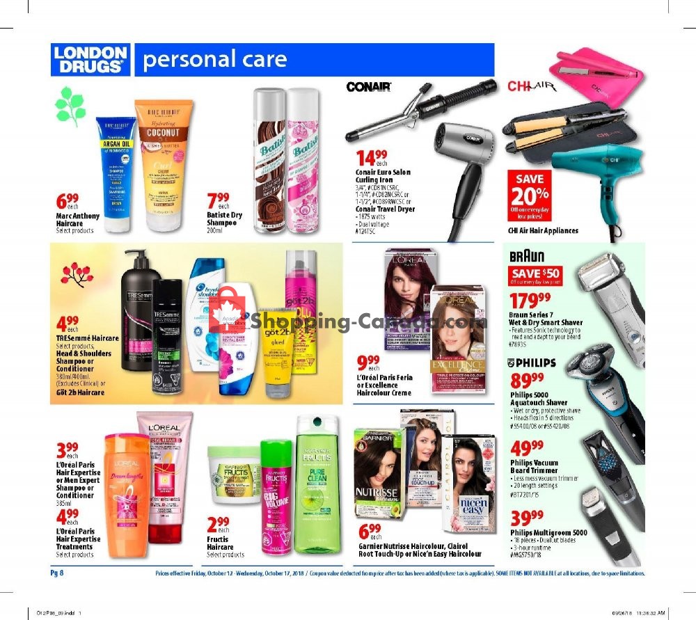 London Drugs flyer from Friday October 12, 2018 to Wednesday October 17, 2018 - page 11