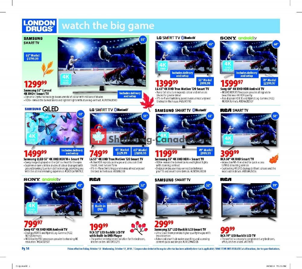London Drugs flyer from Friday October 12, 2018 to Wednesday October 17, 2018 - page 17