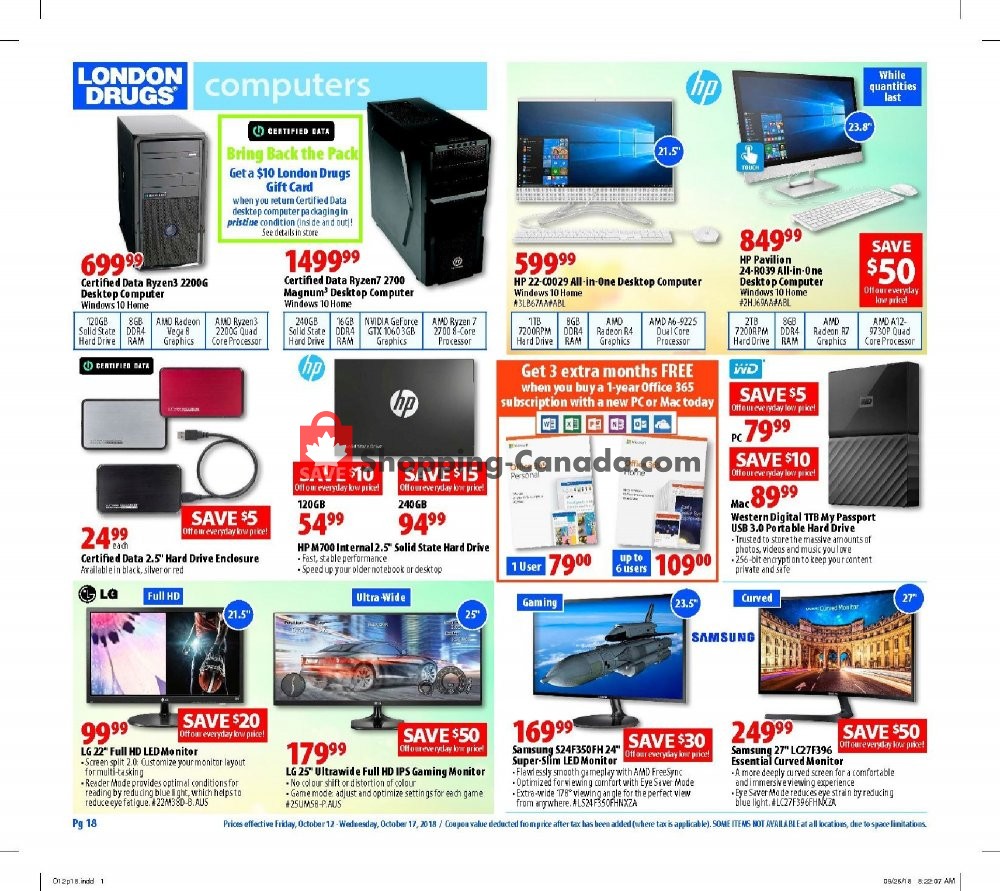 London Drugs flyer from Friday October 12, 2018 to Wednesday October 17, 2018 - page 21