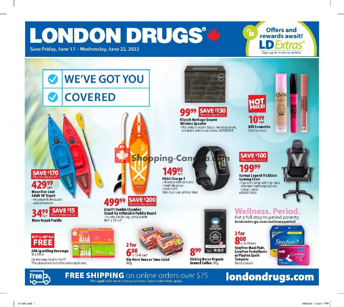 London Drugs flyer from Friday June 17, 2022 to Wednesday June 22, 2022 - page 1