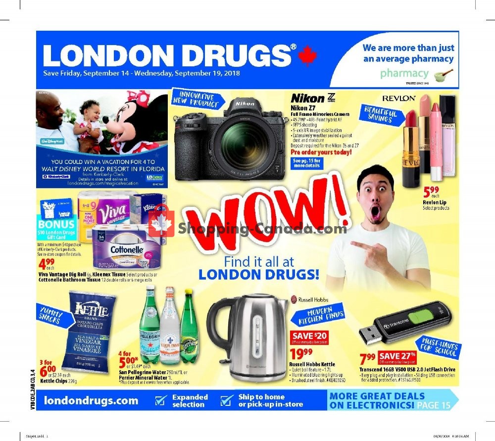 London Drugs Canada, flyer September 14 September 19, 2018