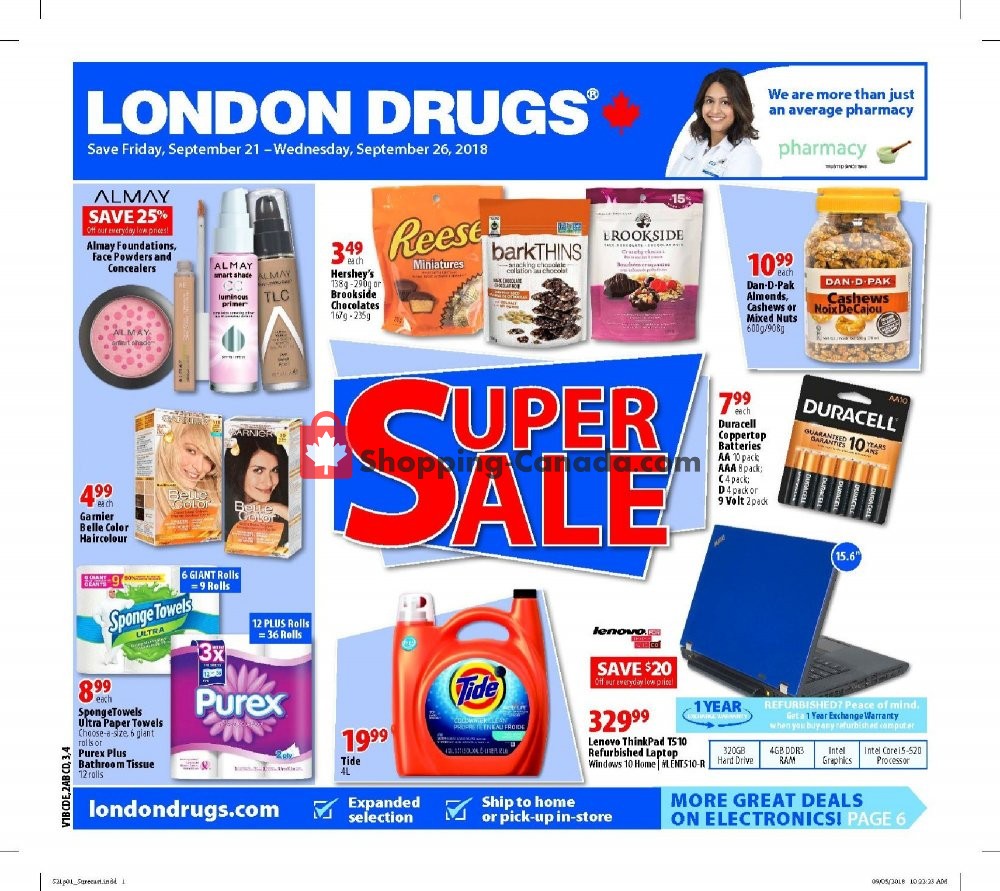 London Drugs flyer from Friday September 21, 2018 to Wednesday September 26, 2018 - page 1