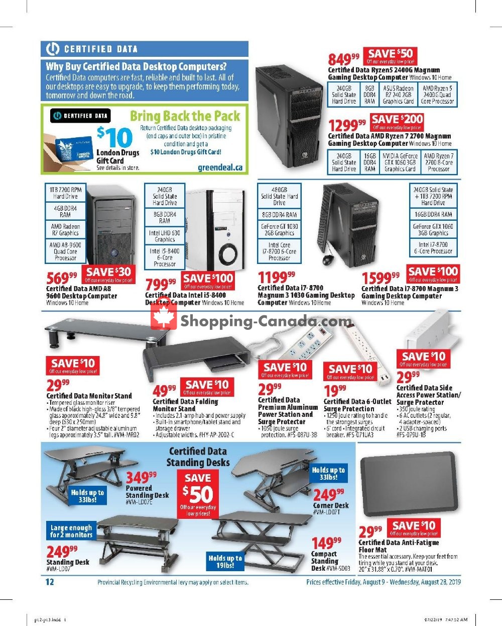 London Drugs flyer from Friday August 9, 2019 to Wednesday August 28, 2019 - page 12