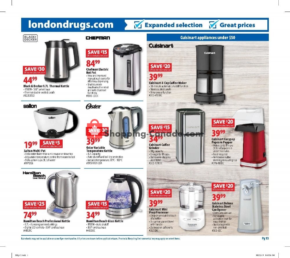 London Drugs flyer from Friday September 6, 2019 to Wednesday September 11, 2019 - page 13