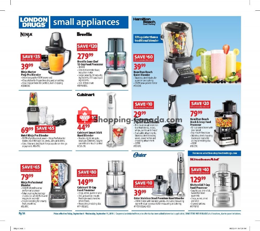 London Drugs flyer from Friday September 6, 2019 to Wednesday September 11, 2019 - page 14