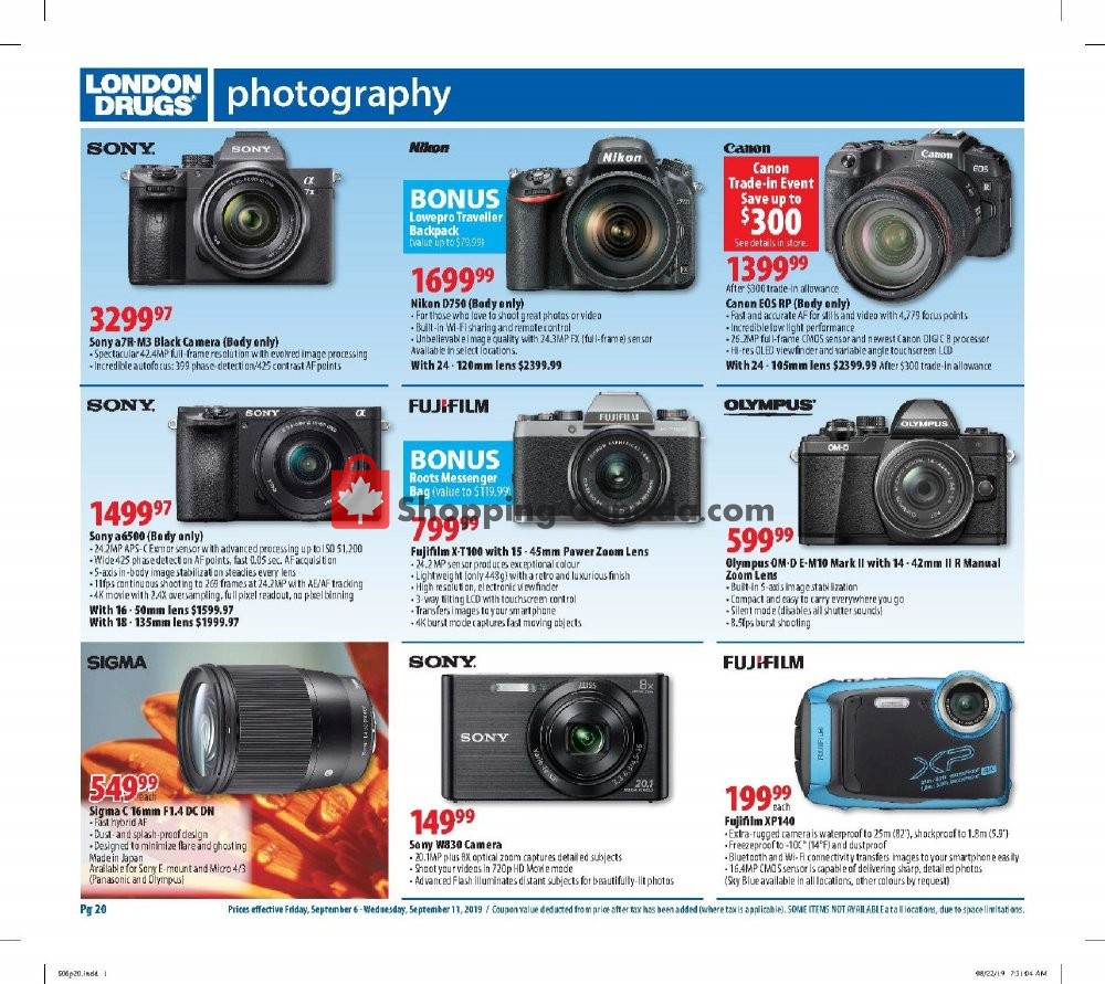 London Drugs flyer from Friday September 6, 2019 to Wednesday September 11, 2019 - page 20