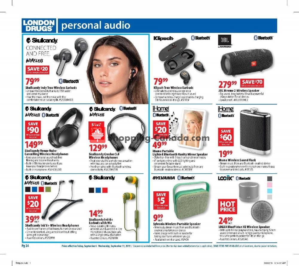 London Drugs flyer from Friday September 6, 2019 to Wednesday September 11, 2019 - page 24
