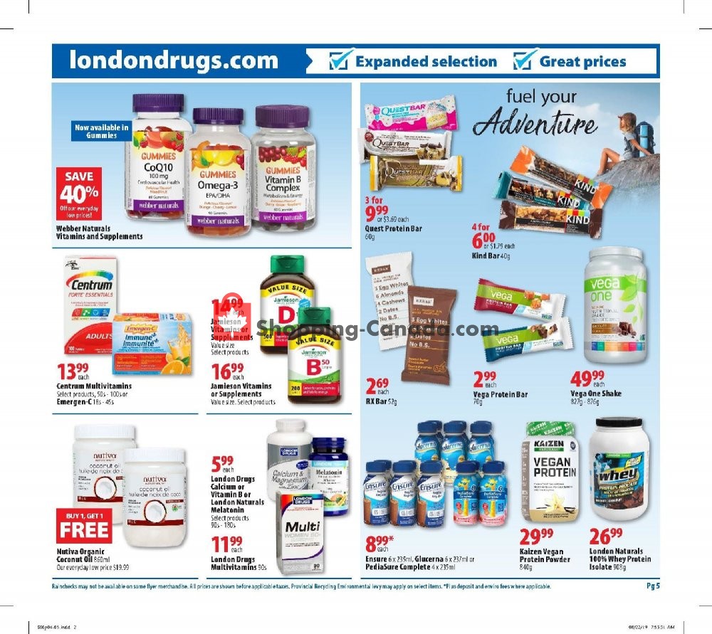 London Drugs flyer from Friday September 6, 2019 to Wednesday September 11, 2019 - page 5