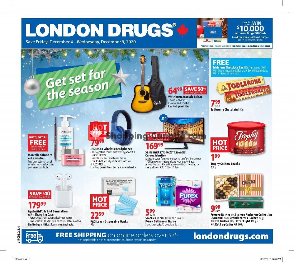 London Drugs Canada, flyer (Get Set For The Season) December 4