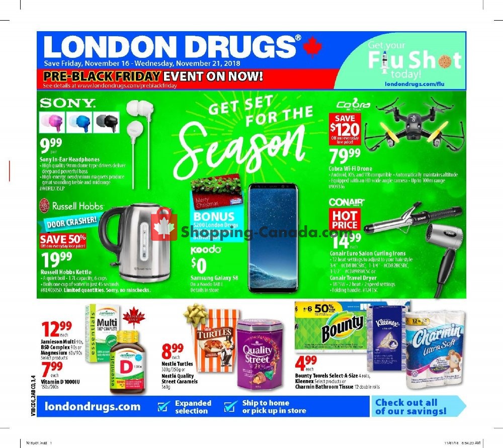 London Drugs Canada, flyer (Get Set For The Season) November 16