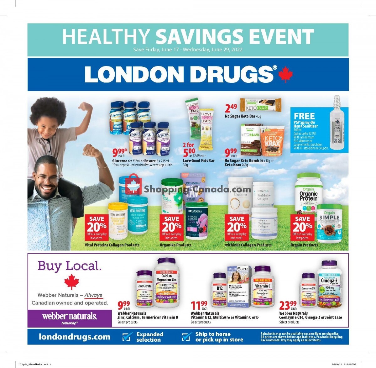 London Drugs Canada, flyer (Healthy Savings Event) June 17 June 29