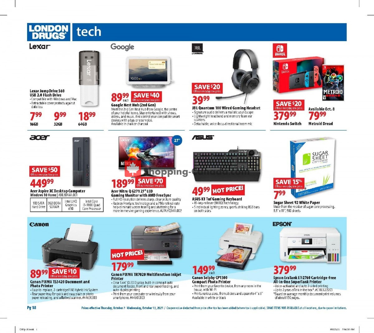 London Drugs flyer from Thursday October 7, 2021 to Wednesday October 13, 2021 - page 19