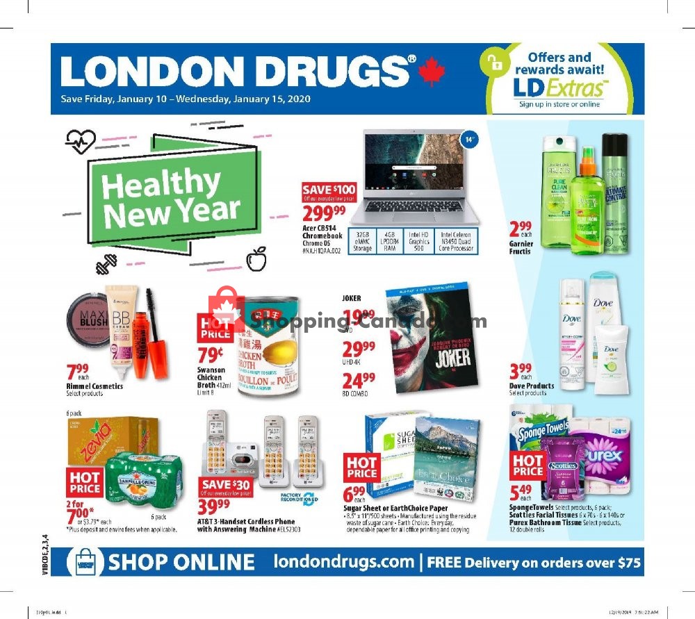 London Drugs flyer from Friday January 10, 2020 to Wednesday January 15, 2020 - page 1