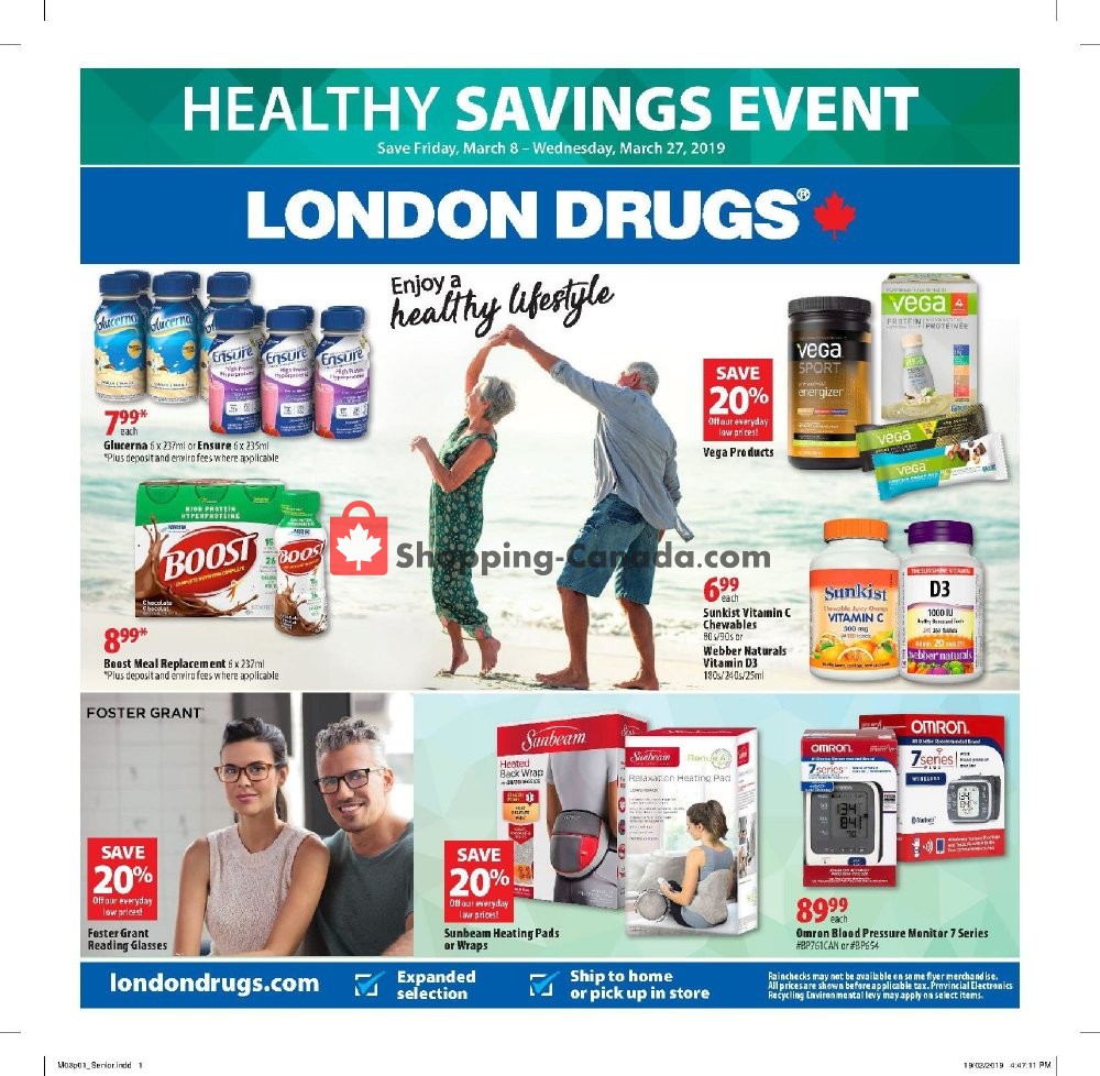 London Drugs flyer from Friday March 8, 2019 to Wednesday March 27, 2019 - page 1