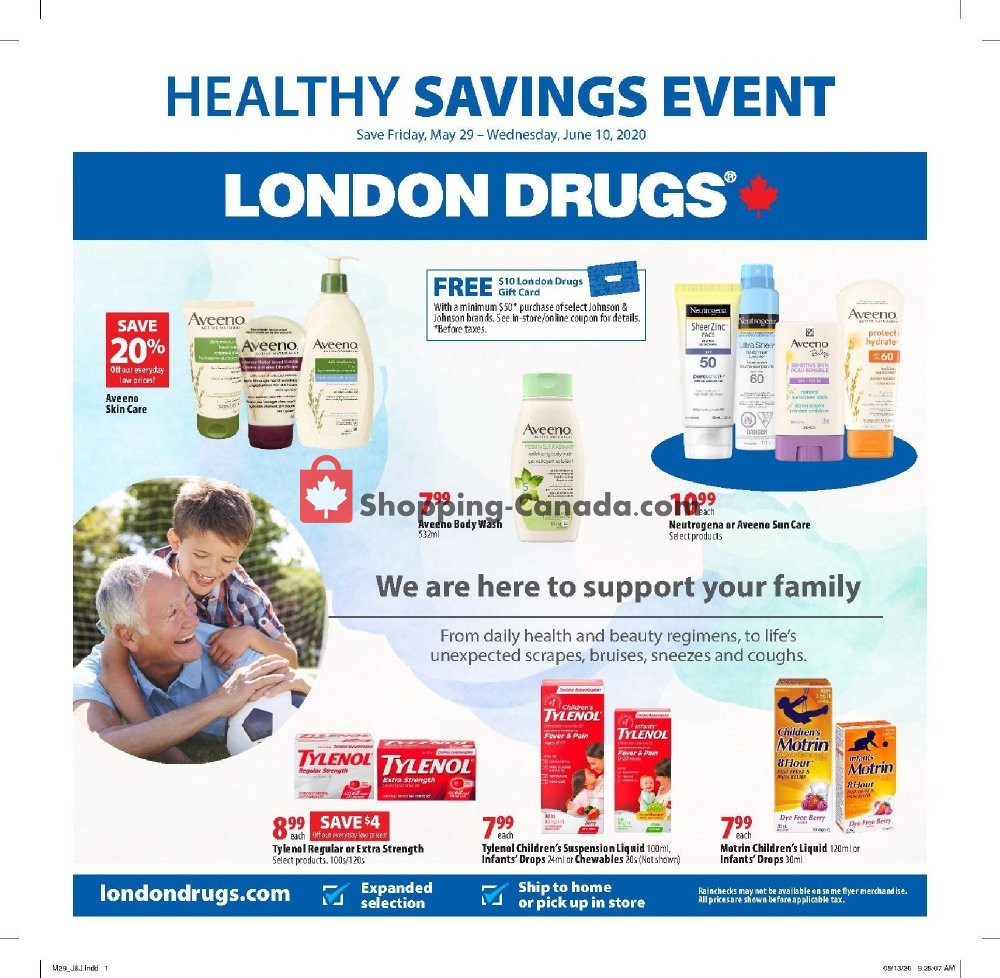 London Drugs flyer from Friday May 29, 2020 to Wednesday June 10, 2020 - page 1