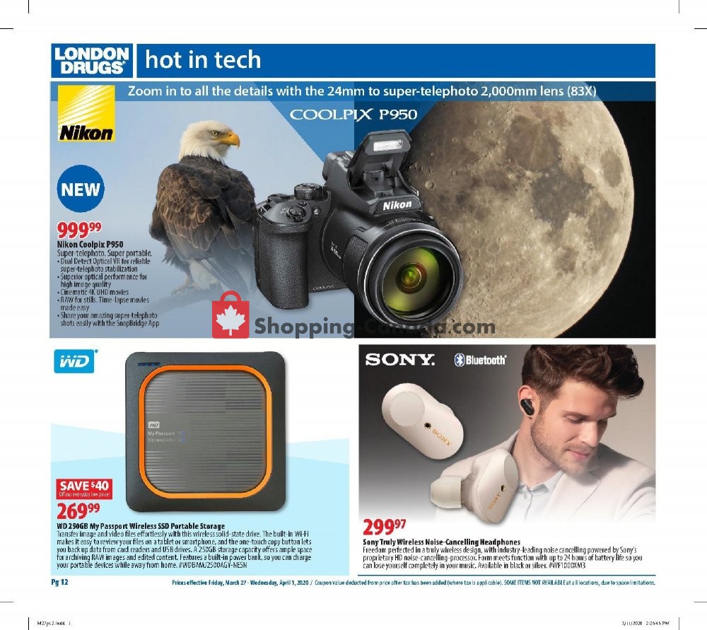 London Drugs flyer from Friday March 27, 2020 to Wednesday April 1, 2020 - page 12