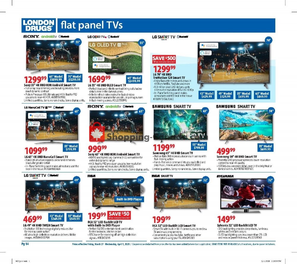 London Drugs flyer from Friday March 27, 2020 to Wednesday April 1, 2020 - page 14