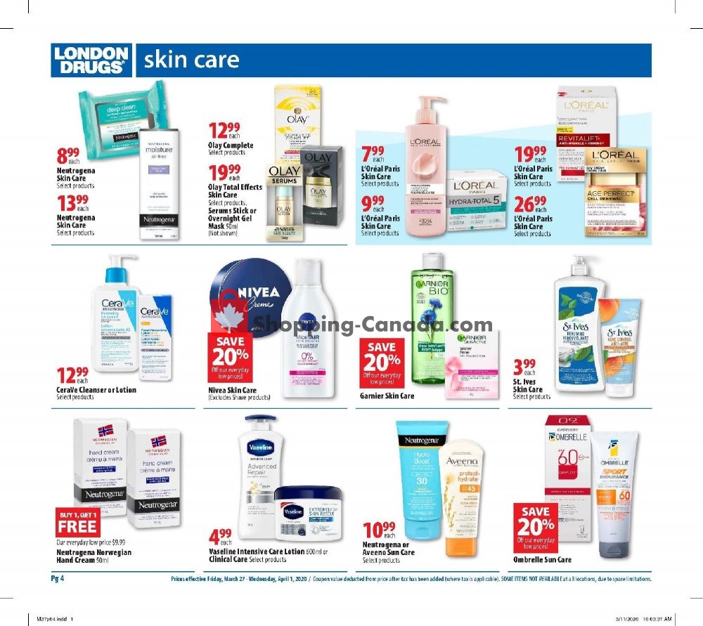London Drugs flyer from Friday March 27, 2020 to Wednesday April 1, 2020 - page 4