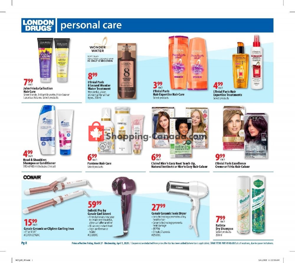 London Drugs flyer from Friday March 27, 2020 to Wednesday April 1, 2020 - page 8