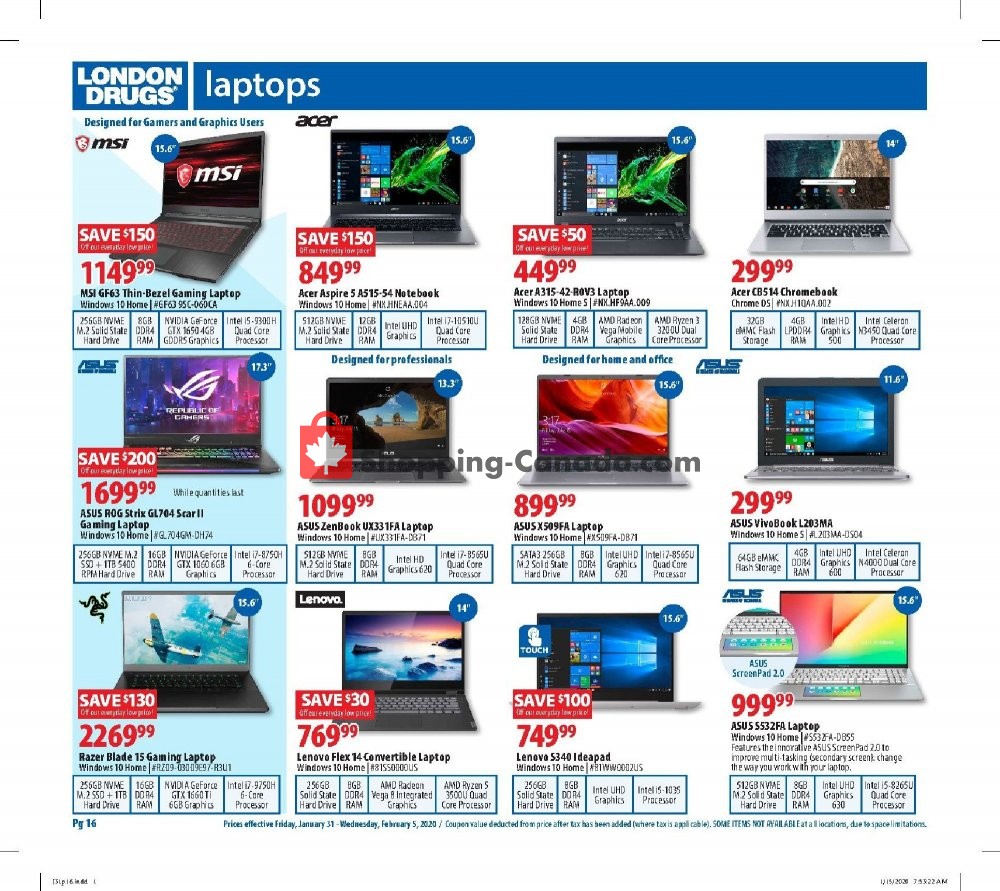 London Drugs flyer from Friday January 31, 2020 to Wednesday February 5, 2020 - page 16