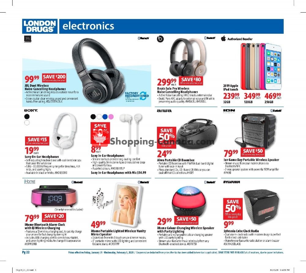 London Drugs flyer from Friday January 31, 2020 to Wednesday February 5, 2020 - page 22