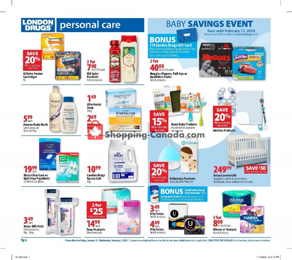 London Drugs flyer from Friday January 31, 2020 to Wednesday February 5, 2020 - page 6