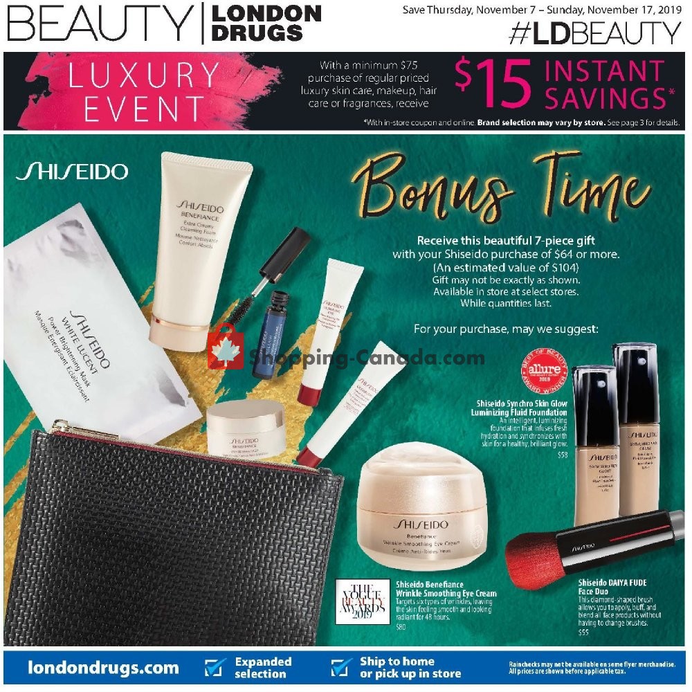 London Drugs flyer from Thursday November 7, 2019 to Sunday November 17, 2019 - page 1