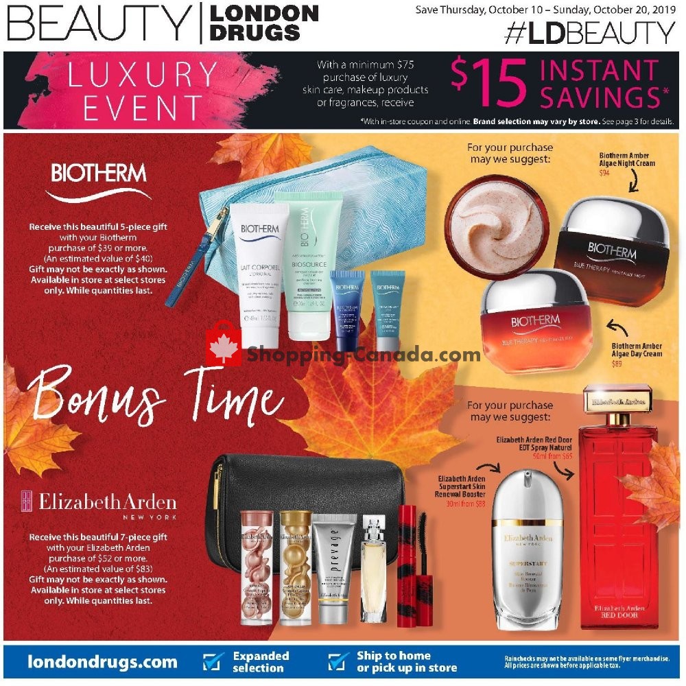 London Drugs flyer from Thursday October 10, 2019 to Sunday October 20, 2019 - page 1