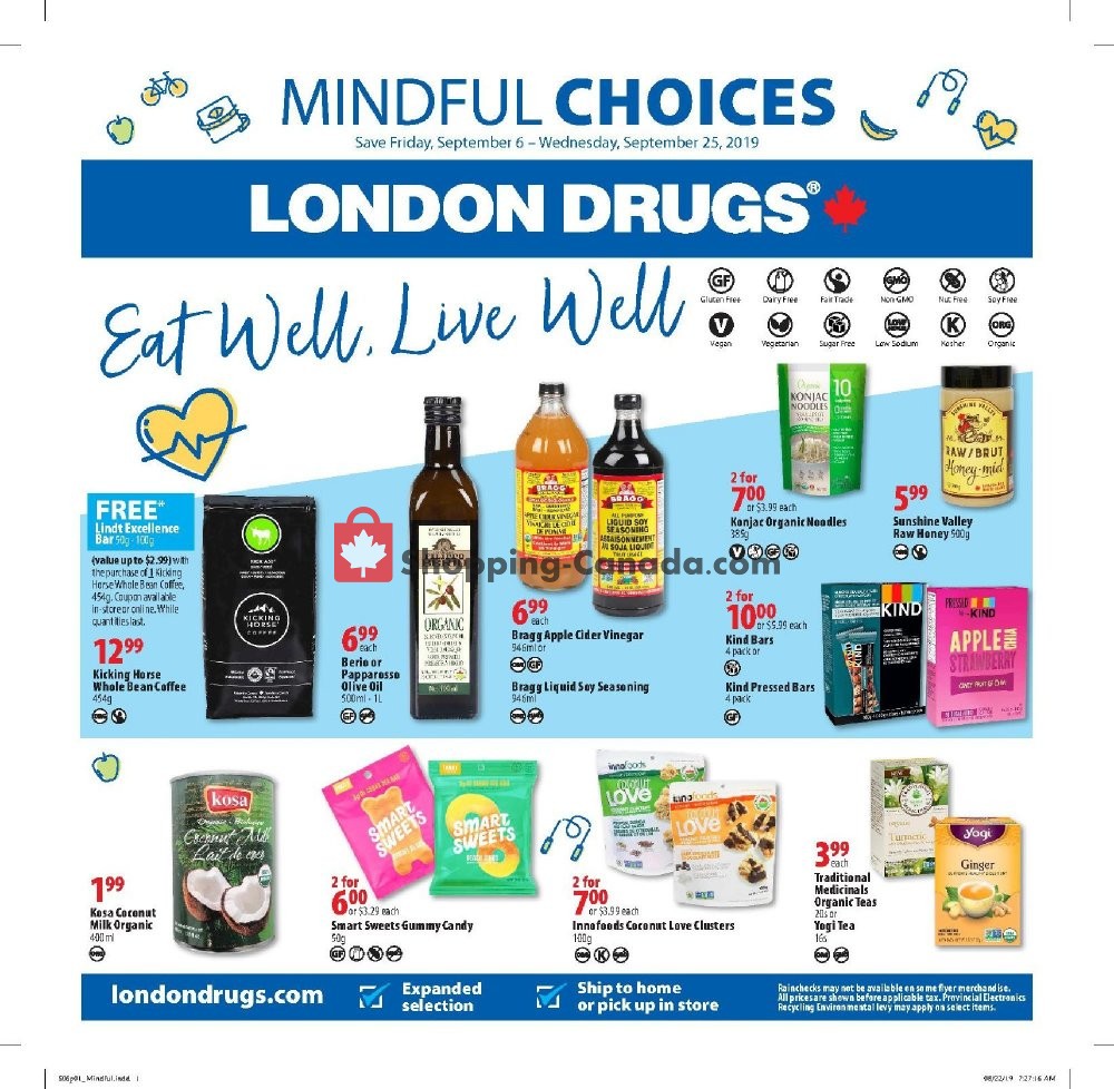 London Drugs flyer from Friday September 6, 2019 to Wednesday September 25, 2019 - page 1