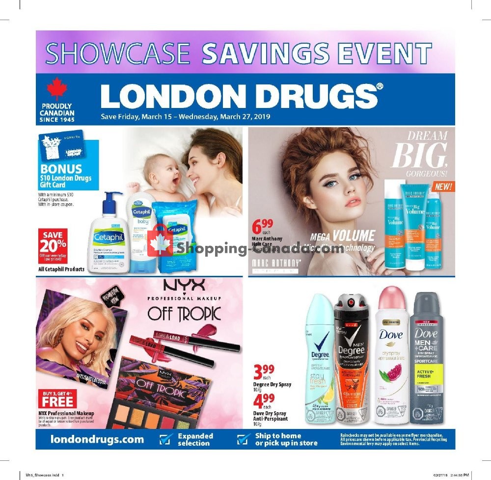 London Drugs flyer from Friday March 15, 2019 to Wednesday March 27, 2019 - page 1