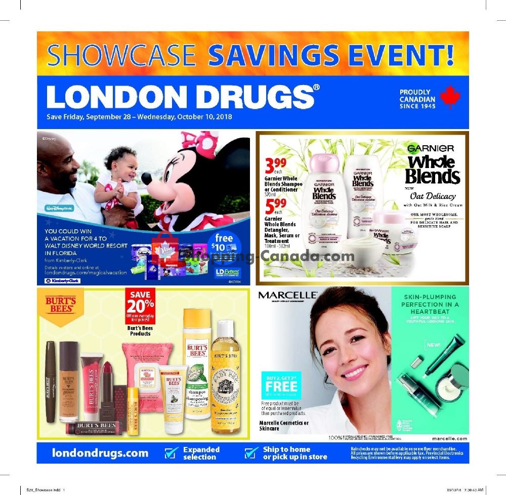 London Drugs flyer from Friday September 28, 2018 to Wednesday October 10, 2018 - page 1