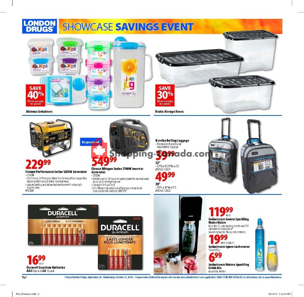 London Drugs flyer from Friday September 28, 2018 to Wednesday October 10, 2018 - page 7