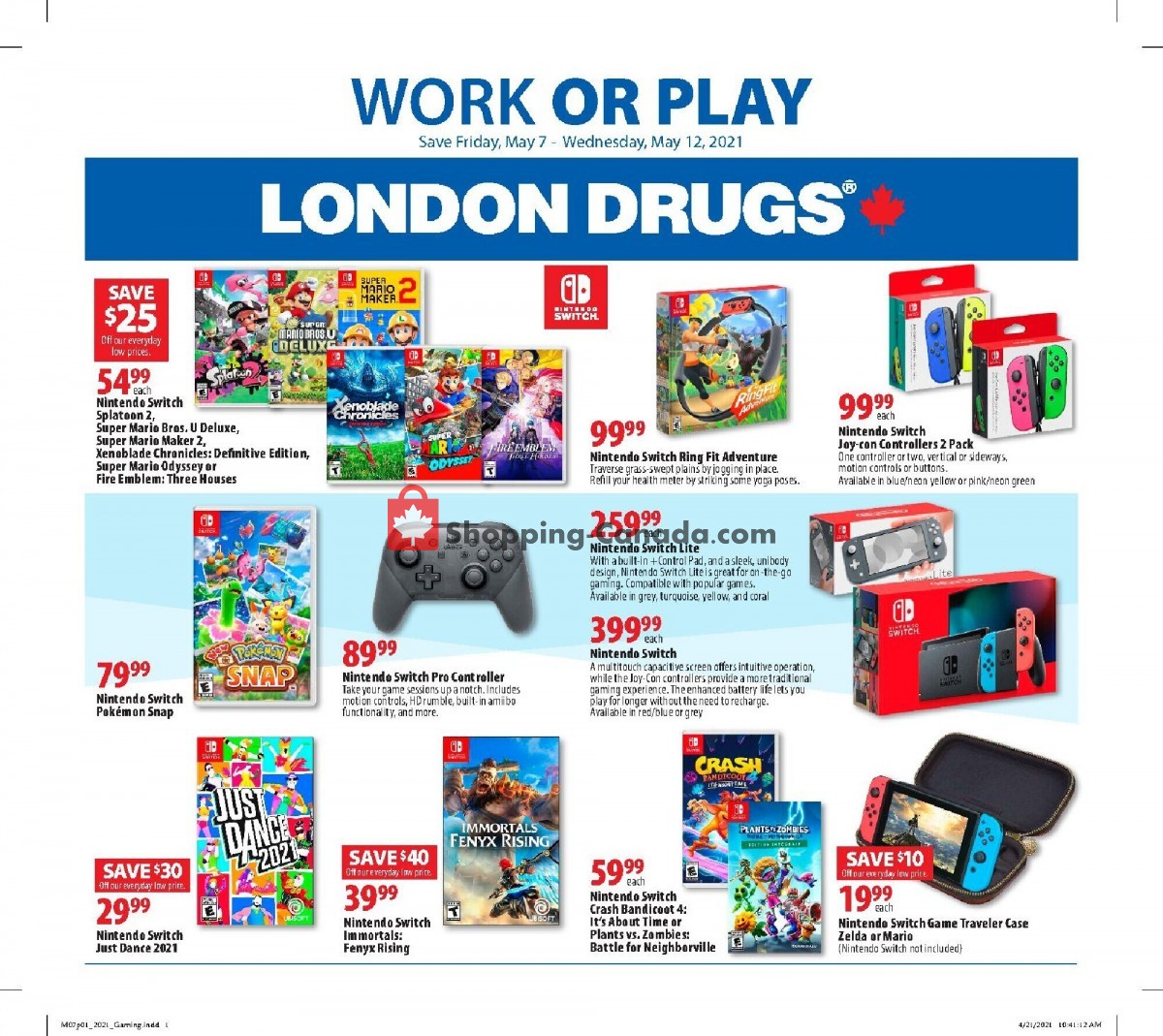London Drugs flyer from Friday May 7, 2021 to Wednesday May 12, 2021 - page 1