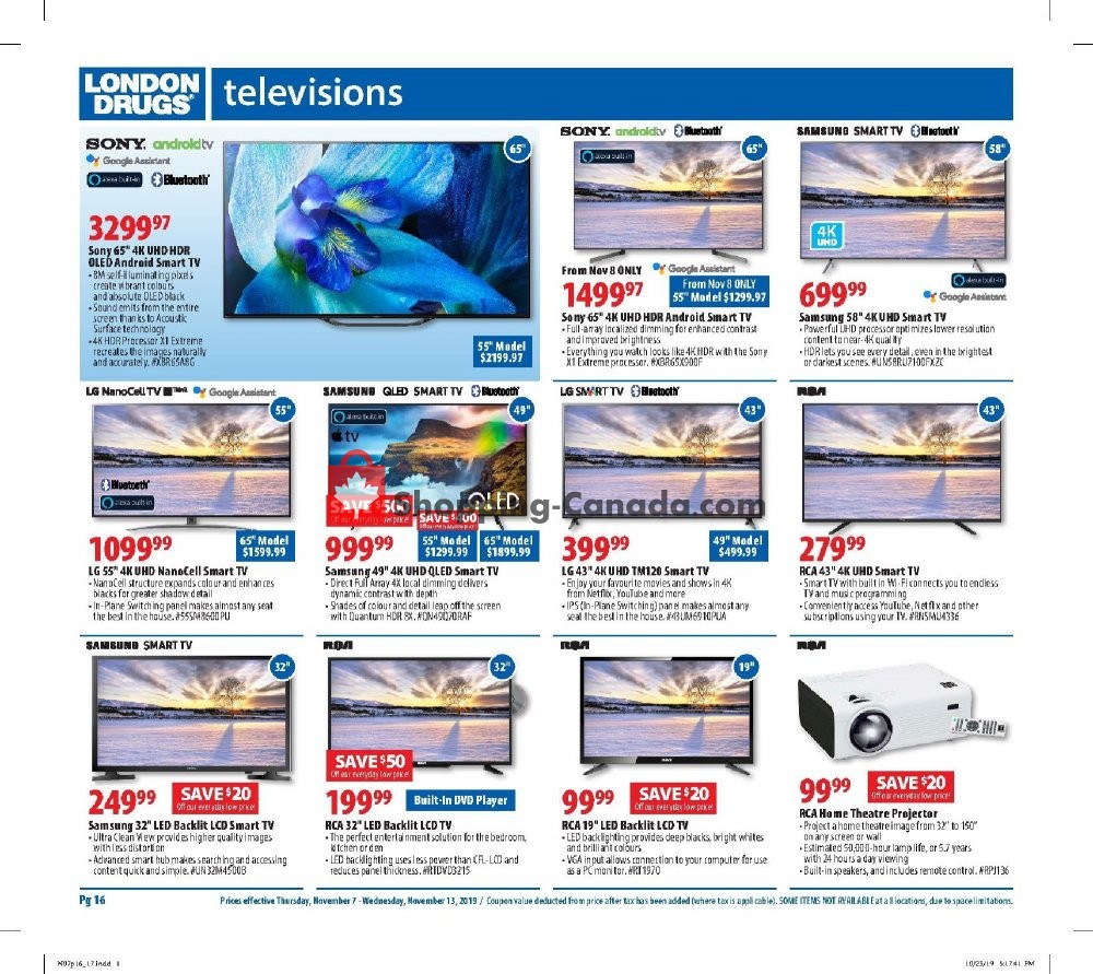 London Drugs flyer from Thursday November 7, 2019 to Wednesday November 13, 2019 - page 16