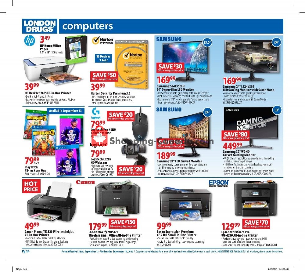 London Drugs flyer from Friday September 13, 2019 to Wednesday September 18, 2019 - page 14