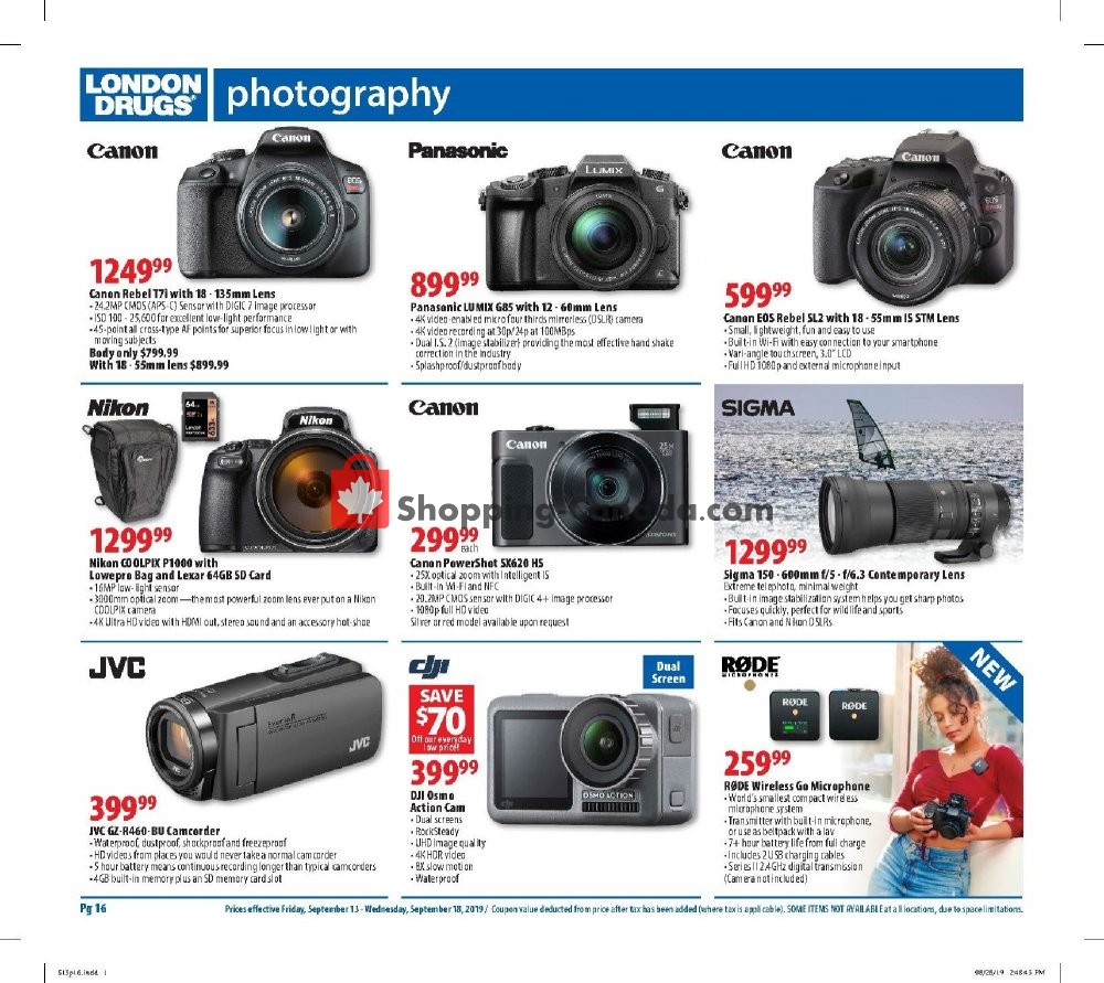 London Drugs flyer from Friday September 13, 2019 to Wednesday September 18, 2019 - page 16