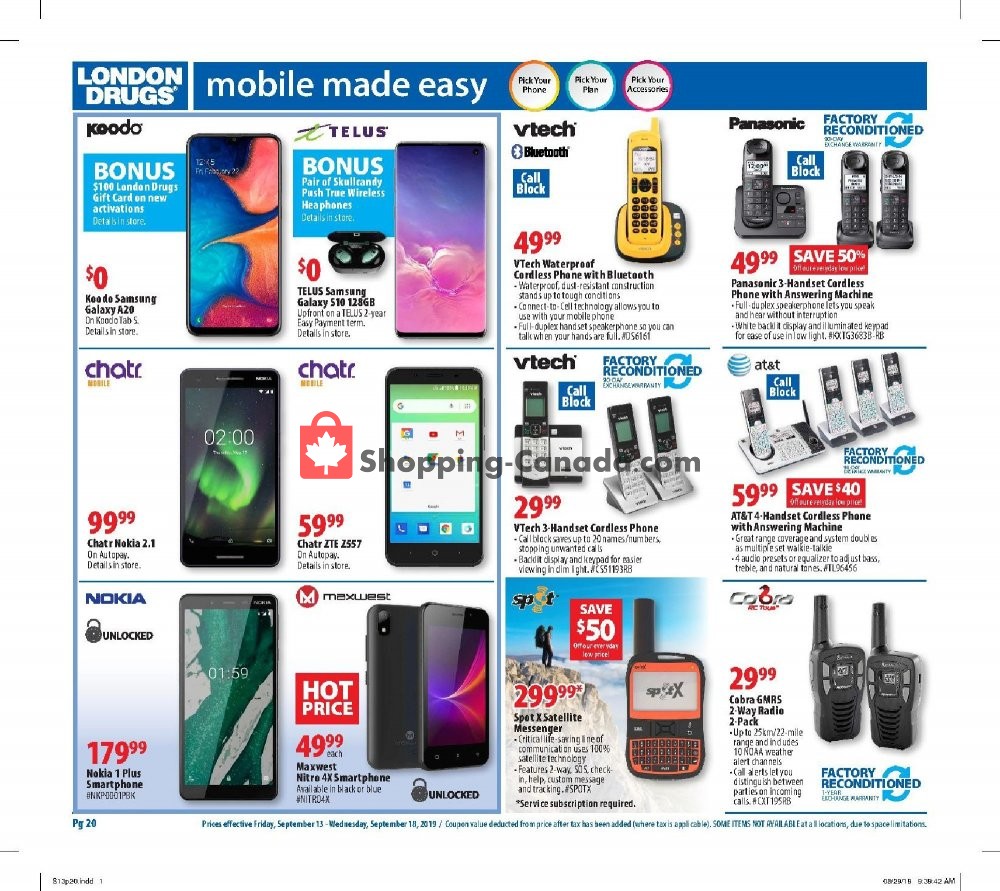 London Drugs flyer from Friday September 13, 2019 to Wednesday September 18, 2019 - page 20