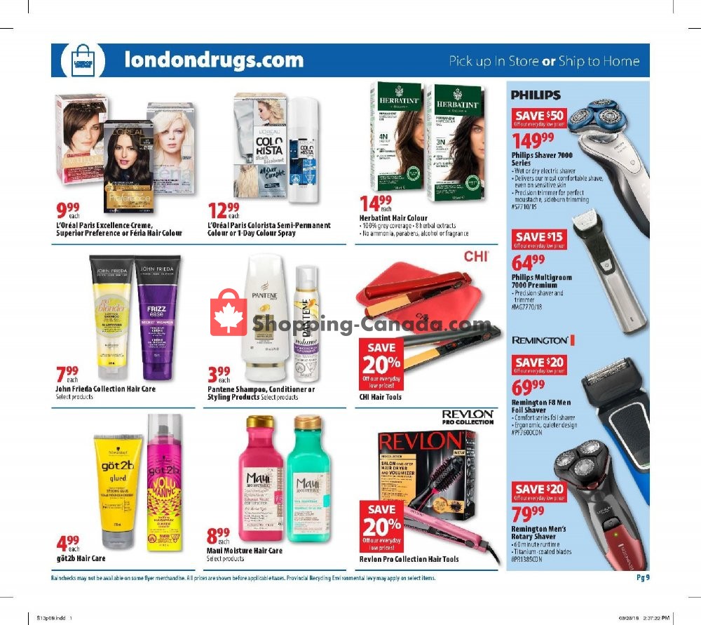 London Drugs flyer from Friday September 13, 2019 to Wednesday September 18, 2019 - page 9