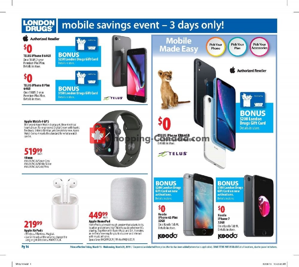 London Drugs flyer from Friday March 15, 2019 to Wednesday March 20, 2019 - page 17