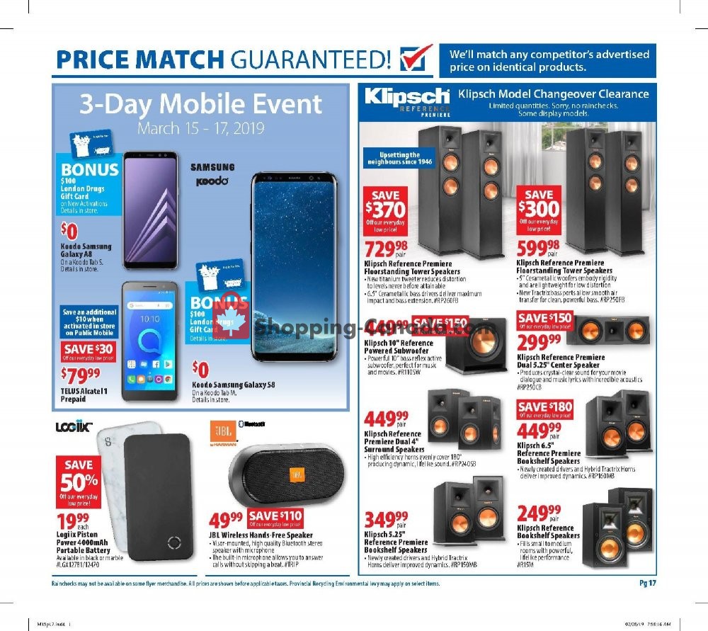 London Drugs flyer from Friday March 15, 2019 to Wednesday March 20, 2019 - page 18