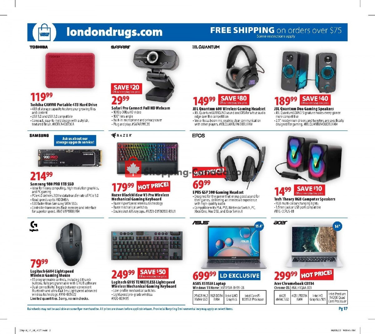London Drugs flyer from Friday June 24, 2022 to Wednesday June 29, 2022 - page 17