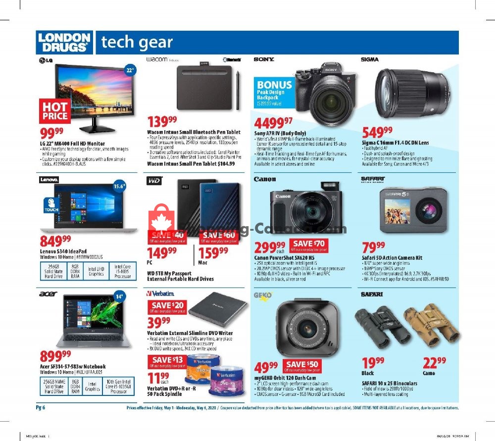 London Drugs flyer from Friday May 1, 2020 to Wednesday May 6, 2020 - page 6