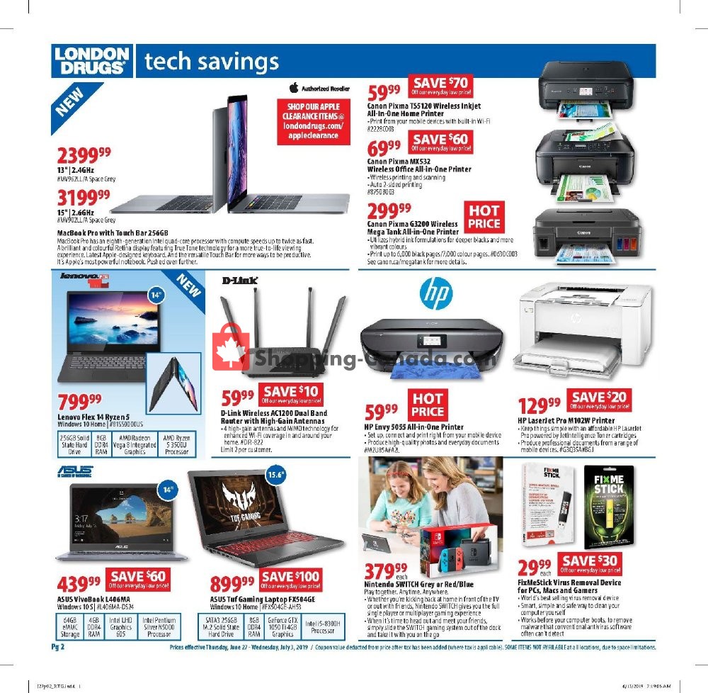 London Drugs flyer from Thursday June 27, 2019 to Wednesday July 3, 2019 - page 2