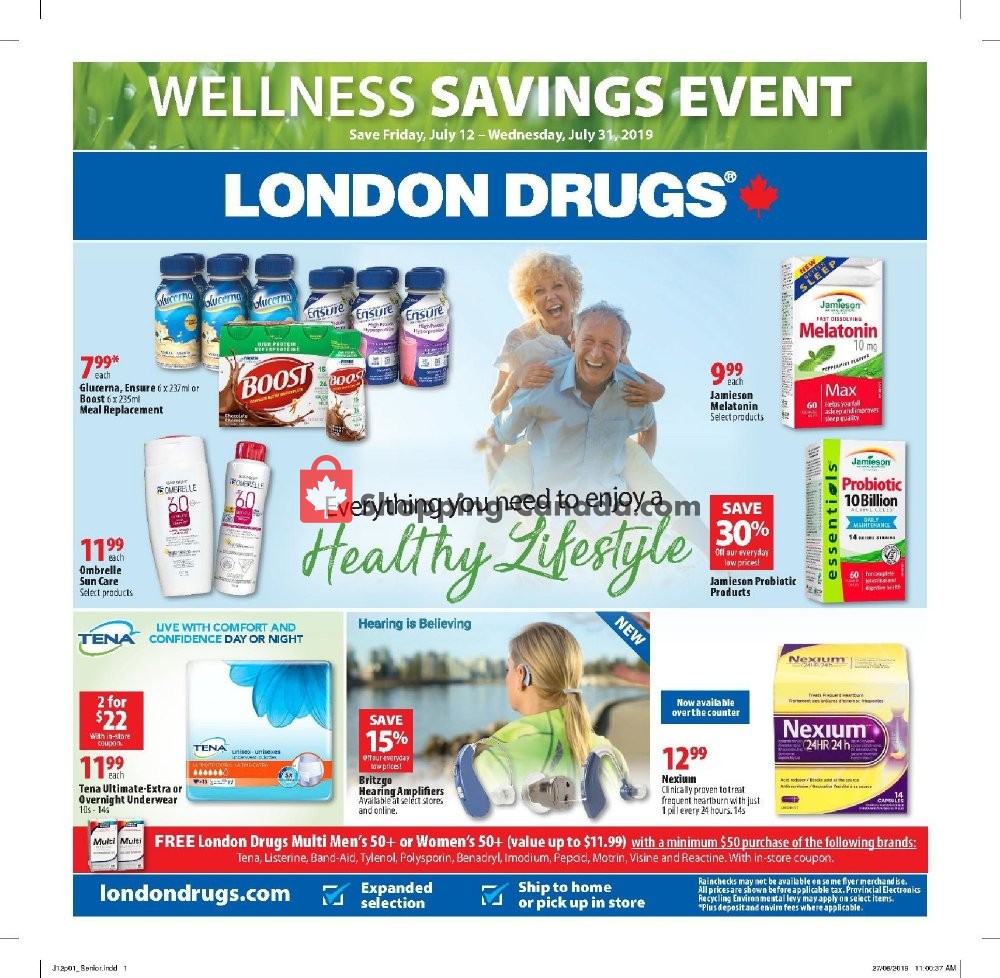 London Drugs flyer from Friday July 12, 2019 to Wednesday July 31, 2019 - page 1